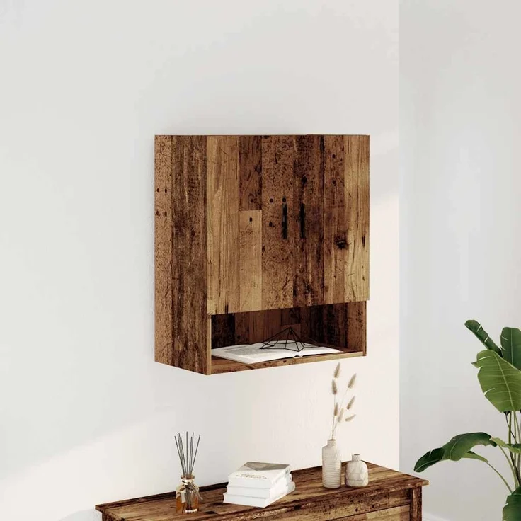 vidaXL Wandschrank Altholz-Optik 60x31x70 cm Holzwerkstoff 857296 – Bild 2
