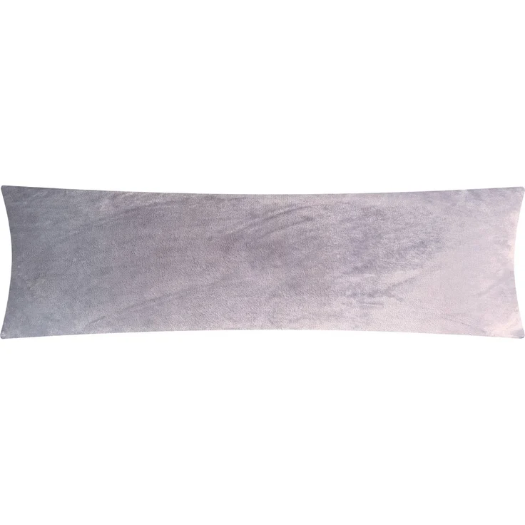 Heubergshop Seitenschläferkissenbezug, (1 Stück), 40x145cm, Fleece Winter flauschig weich warm Kissenbezug (Grau) – Bild 4