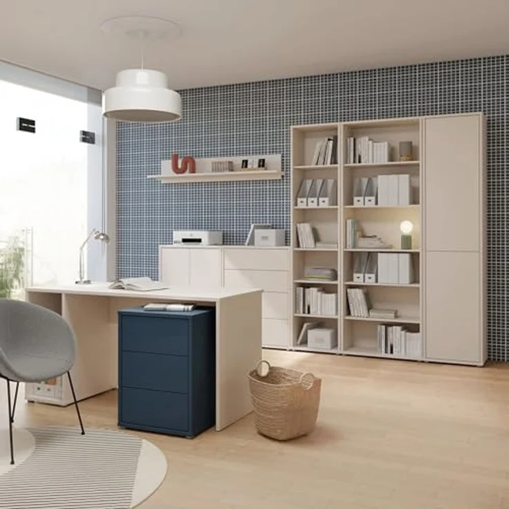 FORTE Schreibtisch Alice Springs, Schreibtisch mit 2 offenen Fächern, zeitlos, B/H/T 150/76,7/60 cm offene Fächer – Bild 5