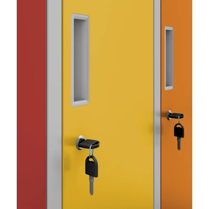 Jan Nowak Schließfachschrank Metall 10 Fächer Schulschrank 150x136x45 cm | Wertfachschrank, Garderobenschrank, Stahlspind abschließbar, pulverbeschichtet, für Schule, Kindergarten, Umkleide – Bild 8