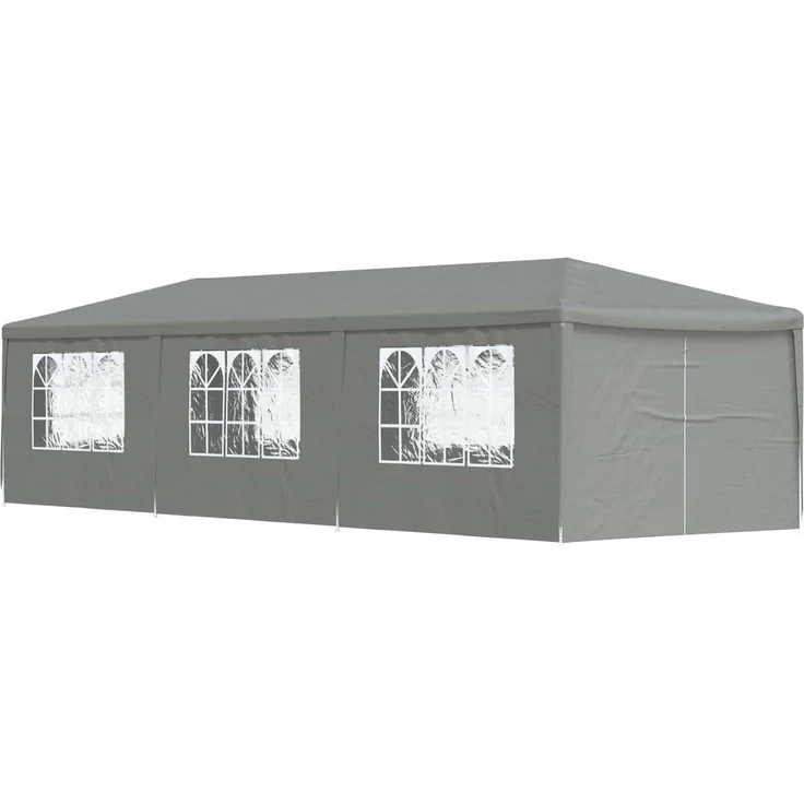 vidaXL Party-Zelt 900 x 300 x 255 cm Hellgrau PE und Stahl 42033001 – Bild 1
