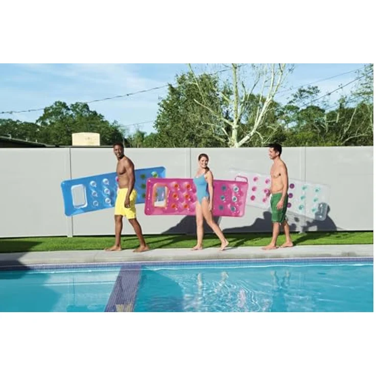 Bestway | Luftmatratze mit Fenster | Fashion Lounge | 188 x 71 cm | Farbe: Pink | ideal für Strand und Schwimmingpool – Bild 7
