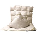 Hofmann Set Kassetten Daunendecke 4x6 135x200 cm 100% Daunen + Kissen 80x80 cm