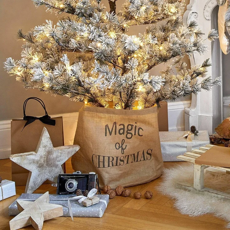 Mirabeau Künstlicher Weihnachtsbaum Stoffkorb Magic braun – Bild 2
