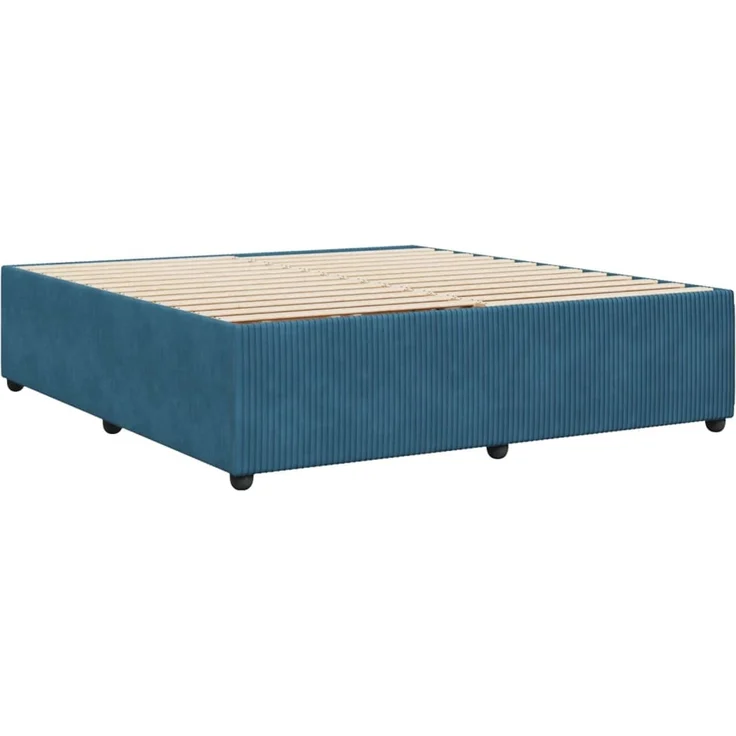 vidaXL Bettgestell Blau 180x200 cm Samt 3285028 – Bild 6
