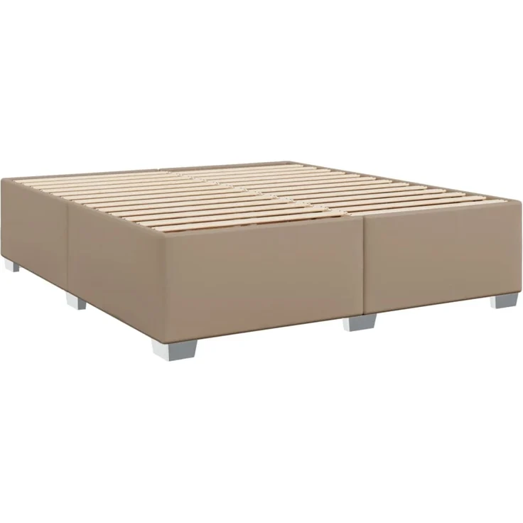vidaXL Boxspringbett Matratze Cappuccino-Braun 180x200 cm Kunstleder 3288435 – Bild 9