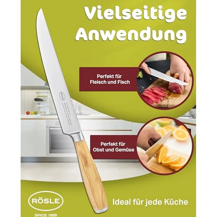 Roesle Artesano Olivenholz Fleischmesser 19 cm – Bild 7