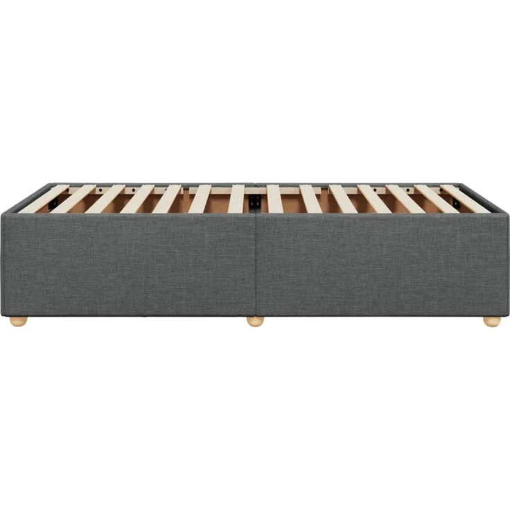 vidaXL Bettgestell ohne Matratze Dunkelgrau 90x200 cm Stoff 3284702 – Bild 5
