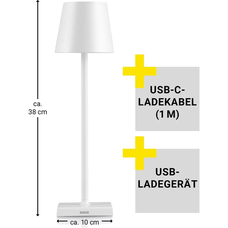 N8WERK LED-Akku-Tischlampe – Bild 3