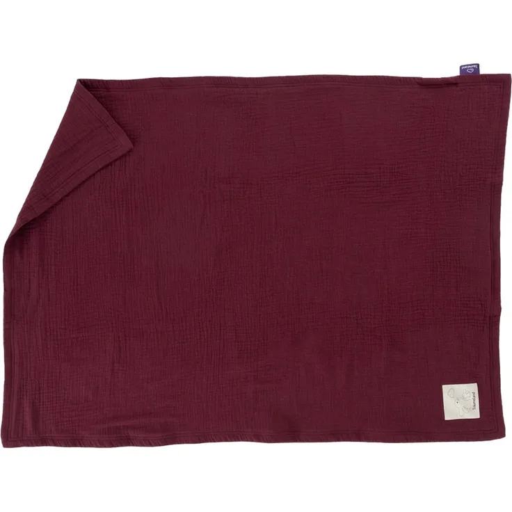 Träumeland Babydecke aus Musselin beerenrot Größe 75 x 100 cm