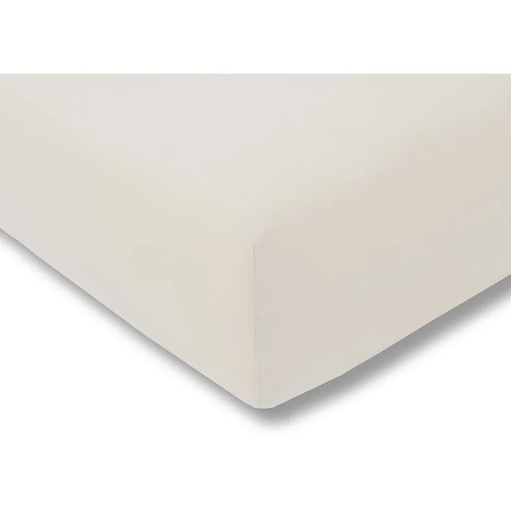 ESTELLA Spannbetttuch Zwirnjersey | Elfenbein | 200x200 cm | passend für Matratzen 180-200 cm (Breite) x 200-220 cm (Länge) | trocknerfest und bügelfrei | 97% Baumwolle 3% Elastan – Bild 1
