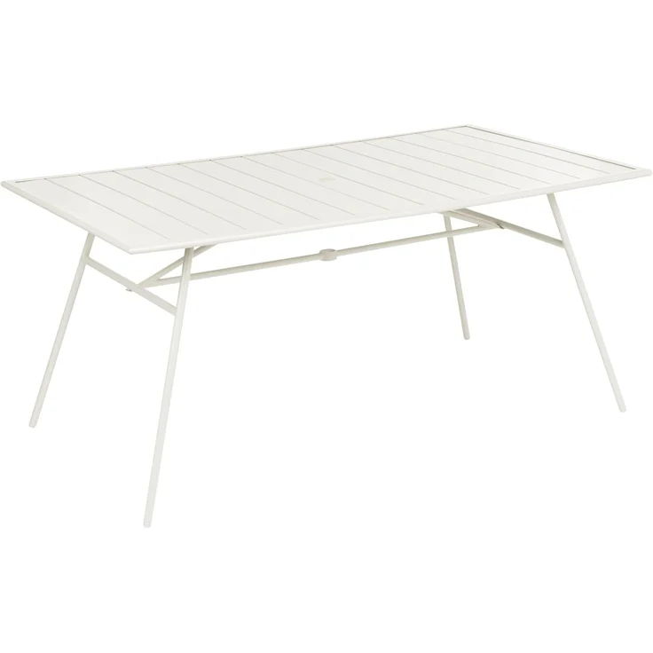 Gartentisch TERENZO 160 cm 90 cm Metall Hellbeige – Bild 1