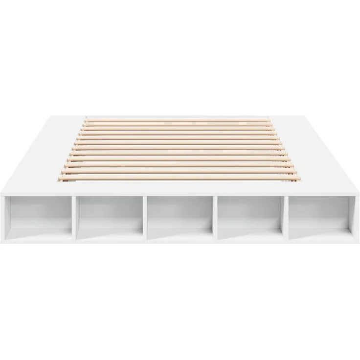 vidaXL Bettgestell Weiß 140x200 cm Holzwerkstoff 3280475 – Bild 4