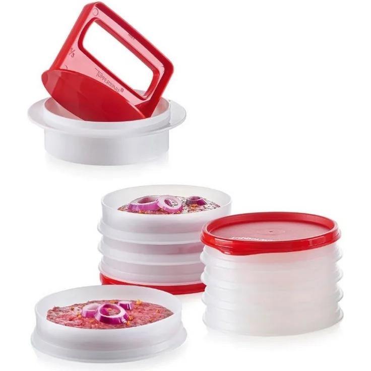 TUPPERWARE Aufbewahrungsdose Hamburger-Maker Former Presse Burgerpresse Frikadellen