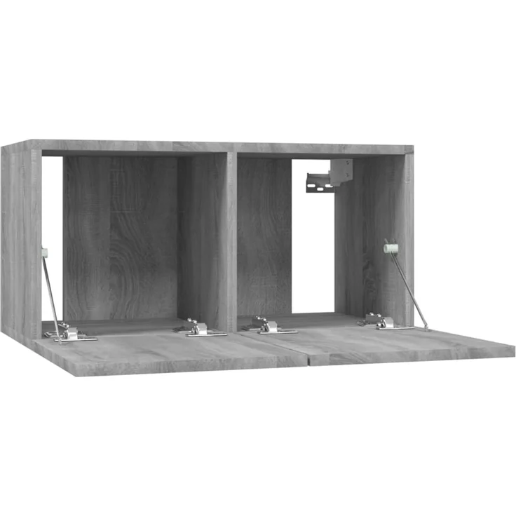 5-tlg. TV-Schrank, Lowboard TV Grau Sonoma Holzwerkstoff – Bild 7