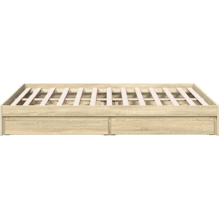 vidaXL Bettgestell mit Schubladen Sonoma-Eiche 150x200cm Holzwerkstoff 3280652 – Bild 5
