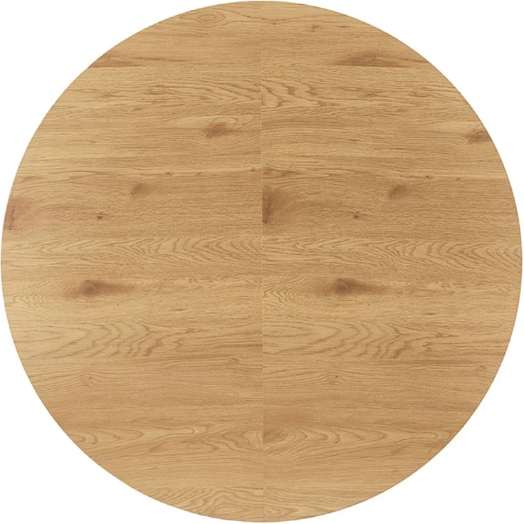 HOME DELUXE Essgruppe Rund Ausziehbar AVENTURA inkl. Sternfuß - 120-160 x 120 cm Light Oak 6 Stühle Creme – Bild 6