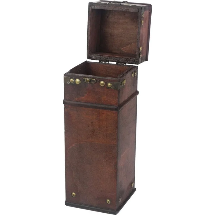 HMF Geschenkbox Vintage Weinbox, Geschenkkiste für besondere Anlässe, Deko Geschenk aus Holz für 1 Weinflasche, Hochformat, Frankreich – Bild 3