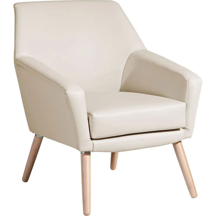 Sessel Kachka Bezug Kunstleder Buche natur / beige 21083