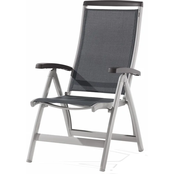 Sieger Royal Klappsessel klappbar, Aluminium Graphit 63 x 112 x 75 cm