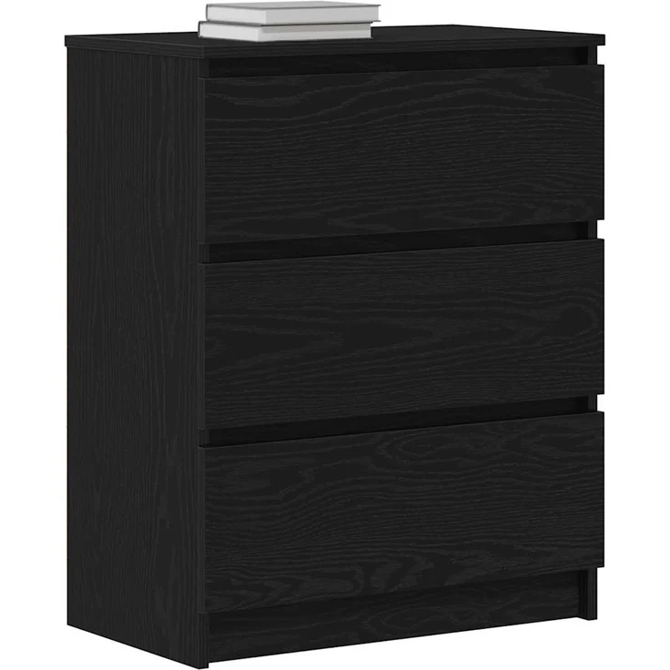 vidaXL Sideboard Schwarz Eichen-Optik 60x35x76 cm Holzwerkstoff 862493 – Bild 3
