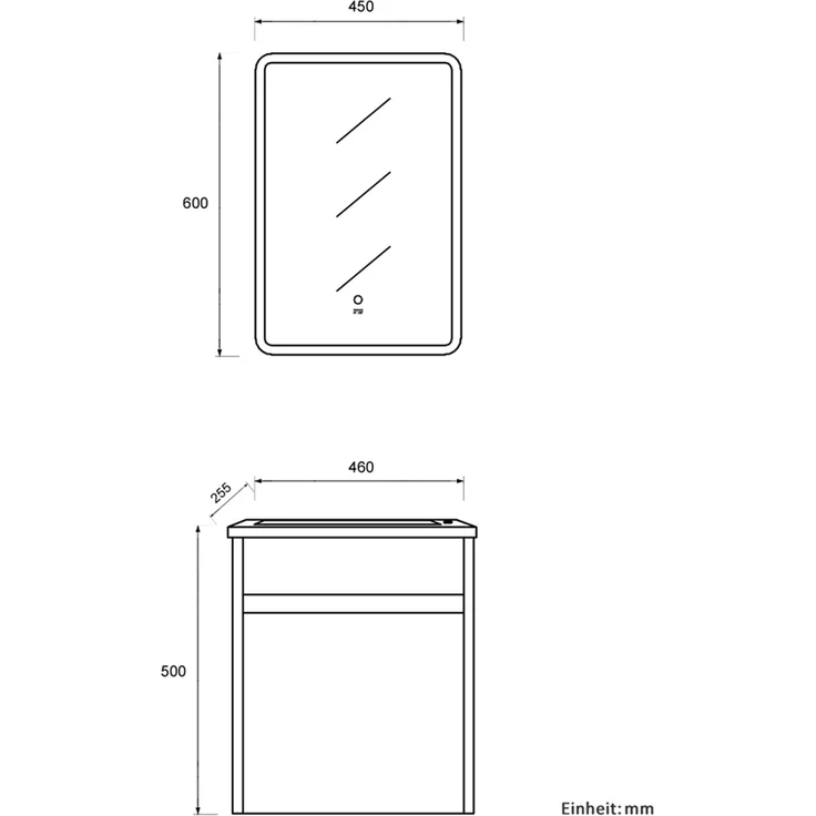 HOME DELUXE Badmöbel Komplettset BORKUM – Eiche – Bild 7