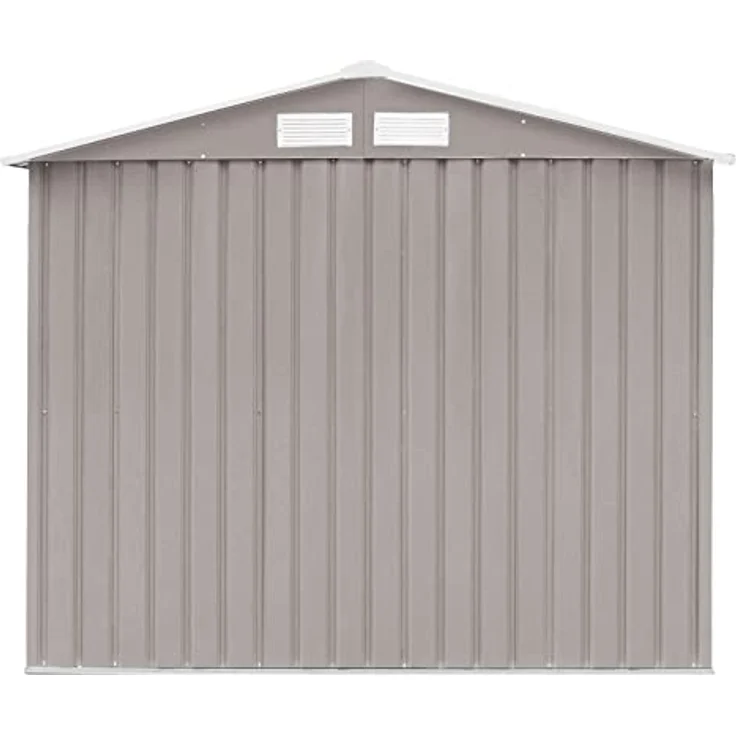 HATTORO S100 XL Metall Gartenhaus, Geräteschuppen,Hellgrau, 213 × 127 × 185 cm – Bild 8