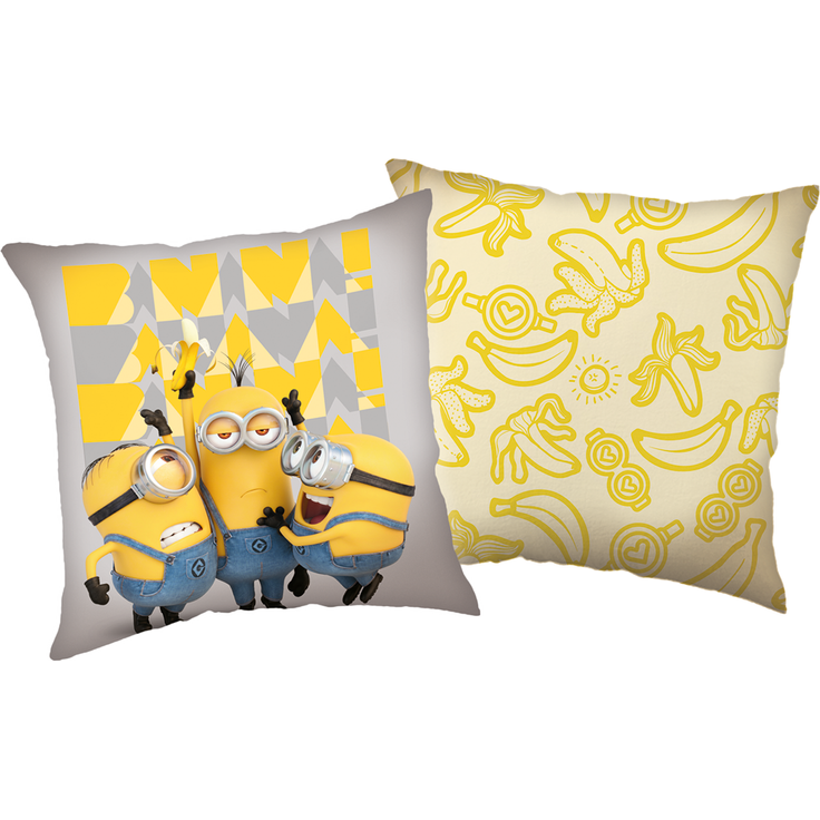 Minions Crazy Mood Dekokissen Kissen 40x40 cm Banane Gelb