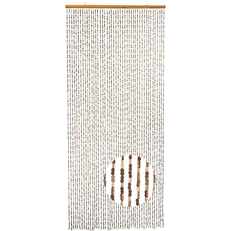 Kobolo Türvorhang Bambusvorhang Vorhang BAMBOO 45 Stränge - Braun (1 St), Ösen