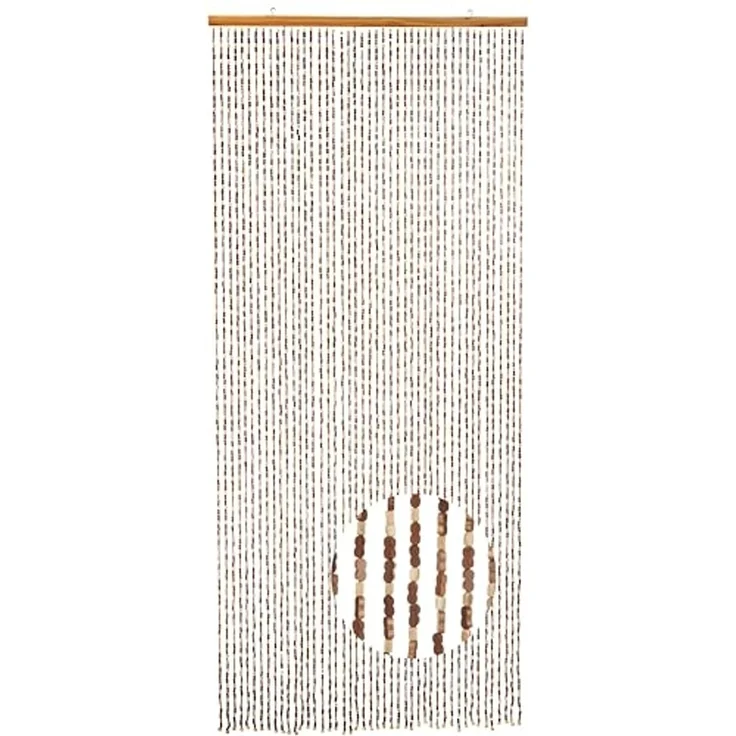 Kobolo Türvorhang Bambusvorhang Vorhang BAMBOO 45 Stränge - Braun (1 St), Ösen – Bild 1