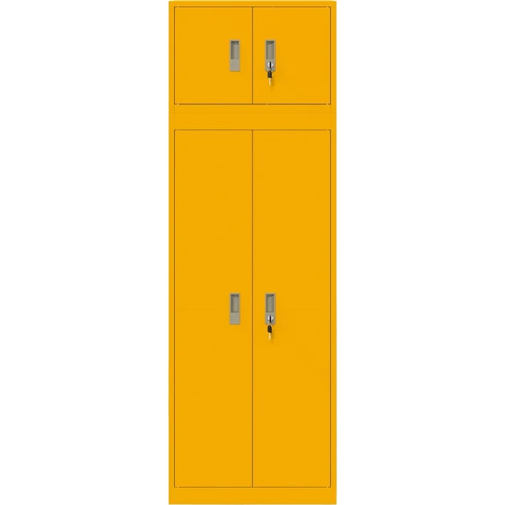 vidaXL Aufbewahrungsschrank 2 stk. Senfgelb 60 x 40 x 180 cm Stahl 3438702 – Bild 8