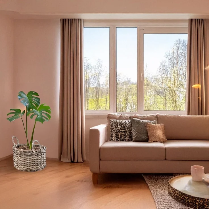 Kobolo Pflanzkübel Pflanzkorb SELINA Rattan mit Folie ausgeschlagen (1 Stück) – Bild 2