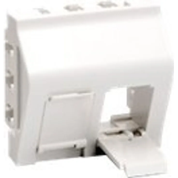 Equip Unterputzdose Einsatz French 2 Keystone 45x45 RAL9010 Polybeutel