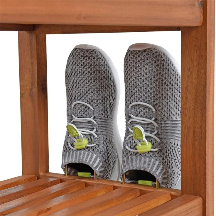 Schuhregal Holz Schuhschrank Schuh Regal 5 Etagen Schuhständer Schuhablage Bank – Bild 10