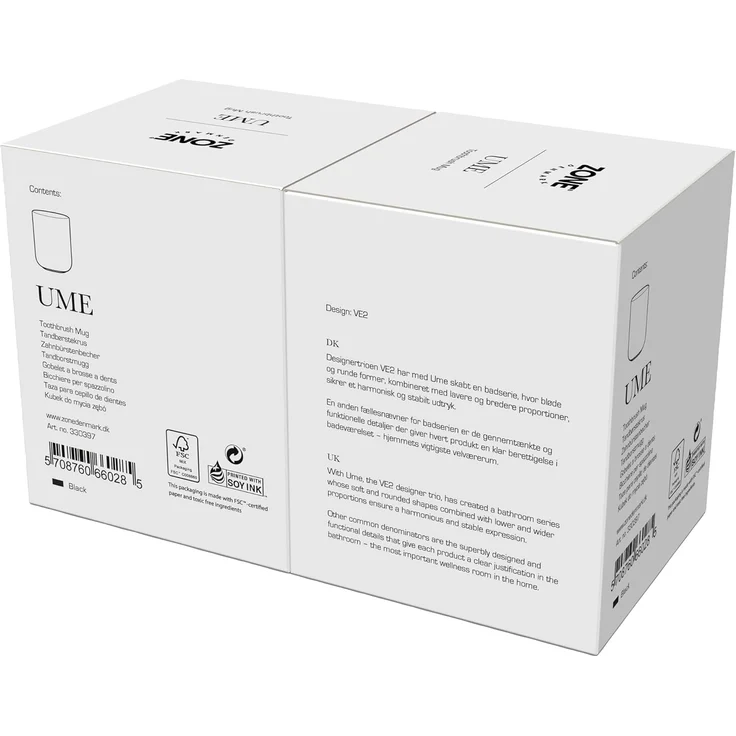 Zone Denmark Zahnputzbecher Denmark Ume Zahnbürstenbecher black 8,3 cm, Zahnbürstenbecher Ume Black – Bild 5