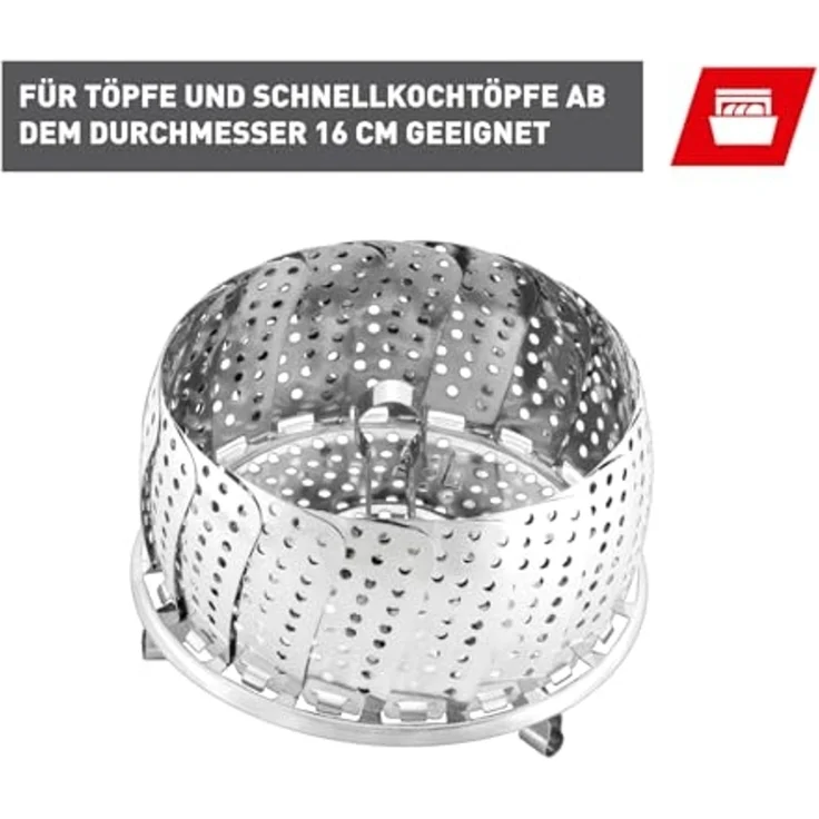 Dämpfkorb faltbar Edelstahl – Bild 2