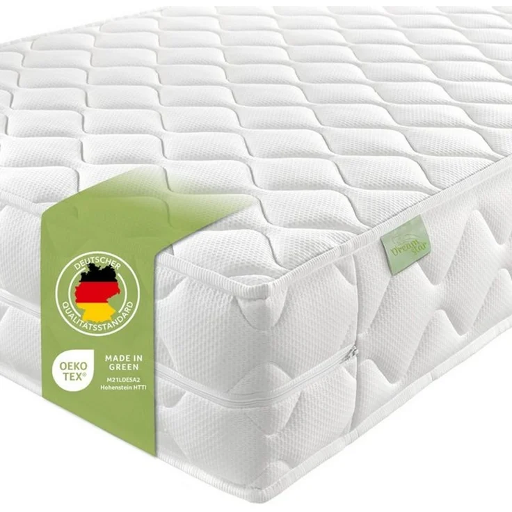 DREAMSTAR Ergo Flex XXL Duo I orthopädische7-Zonen Kaltschaummatratze I 22 cm hoch I Öko-Tex Zertifiziert I Härtegrad 3 und 4 I 80x200 cm – Bild 4