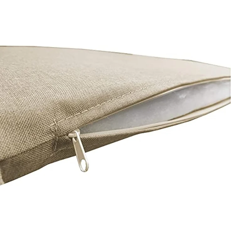 chilly pilley Bankkissen Bankauflage Polsterauflage Reißverschluss mit Schlaufen Kissen für Gartenbank Gartenbankauflage für Gartenmöbel Sitzkissen & Rückenkissen Outdoor (120 x 40 x 5 cm, Beige) – Bild 6