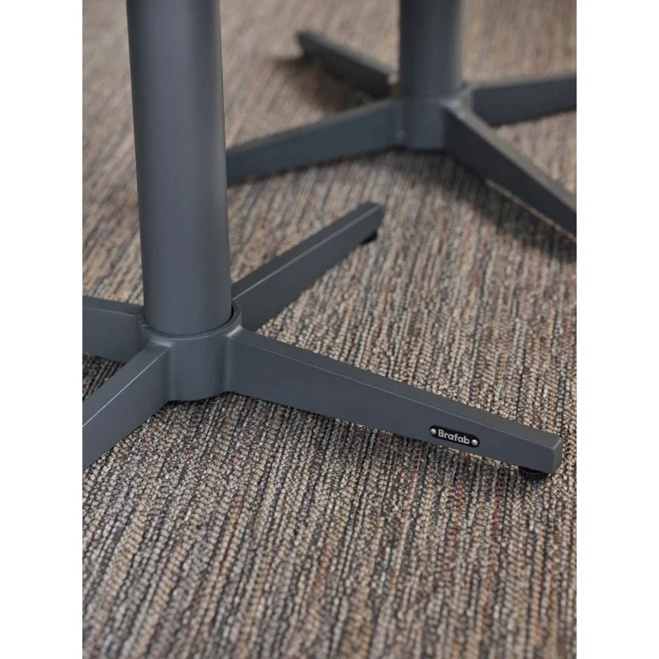 Gartencouchtisch Mill aus Aluminium, modern rund mit Mittelfuß, anthrazit, Ø 60 cm – Bild 4