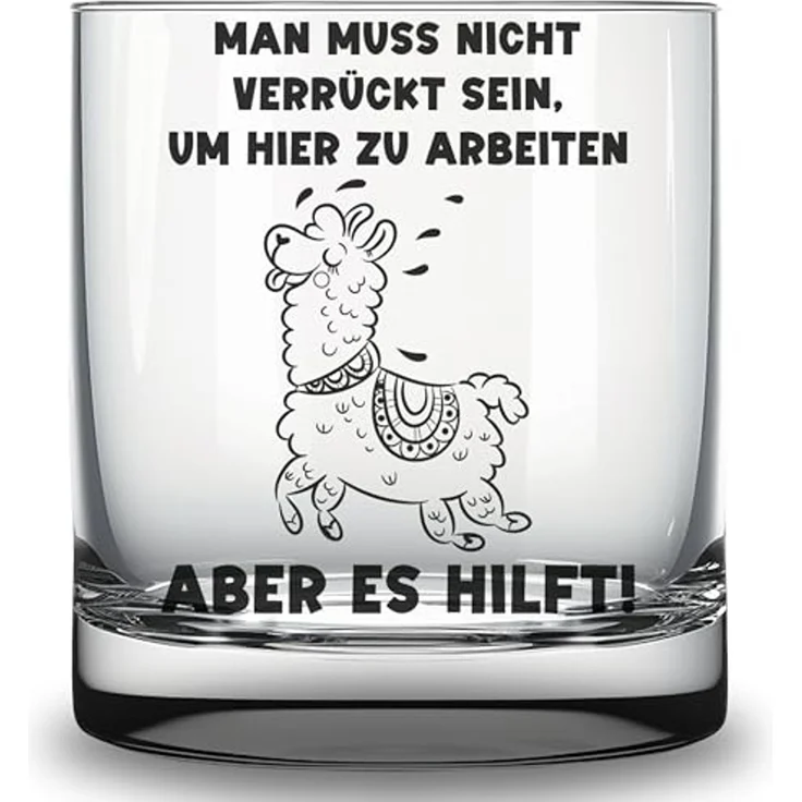 Lasernauten Whiskyglas Glas mit Gravur für Kollegin Kollege Geschenk lustiges Trinkglas Büro, mit Gravur – Bild 1