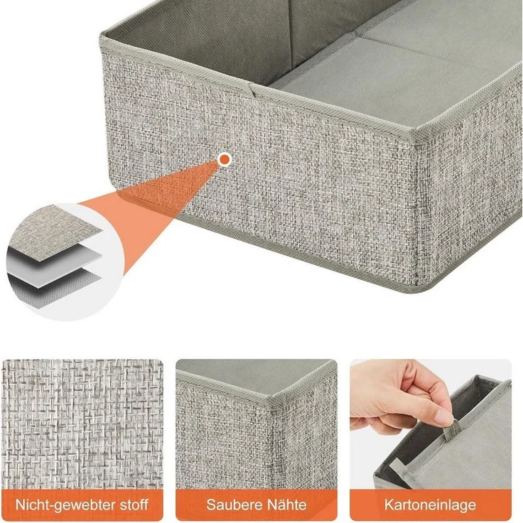 Youyijia Aufbewahrungsbox 4er PCS Schubladen-Organizer aus Stoff – Faltbare Aufbewahrungsboxen – Bild 2