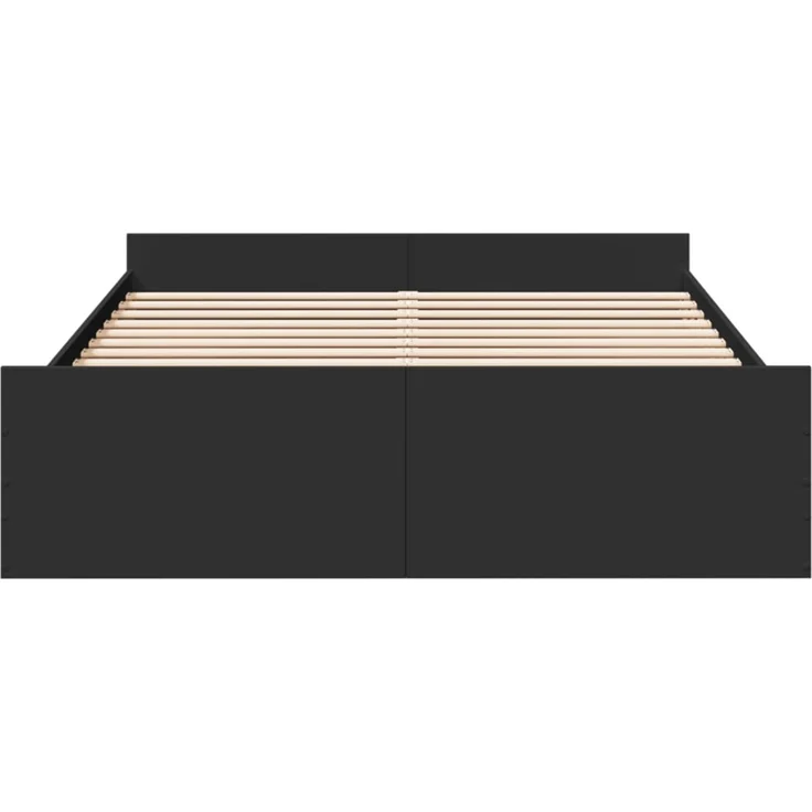 vidaXL Bettgestell mit Schubladen Schwarz 160x200 cm Holzwerkstoff 3280280 – Bild 4