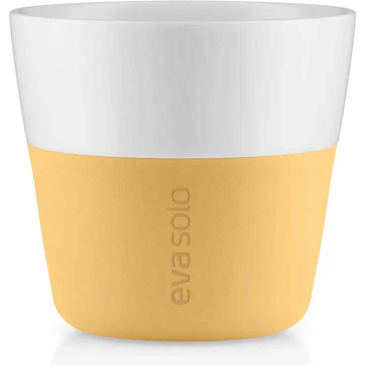 Eva Solo Lungo-Becher Golden Sand, 2er Set, Kaffeebecher, Porzellan / Silikon, 230 ml, 501124