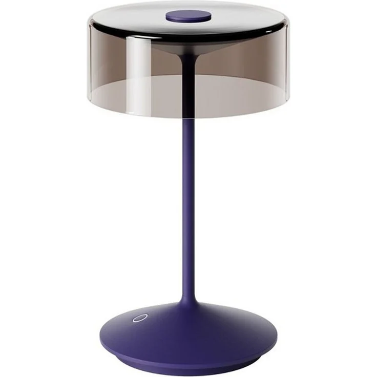 SIGOR LED Tischleuchte Akku-Glasleuchte NUMOTION pflaumenblau, Dimmbar, LED fest integriert, Warmweiß – Bild 4