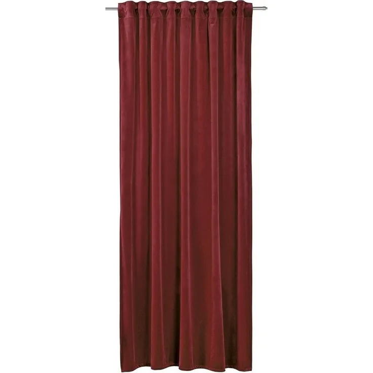 Gözze Vorhang MAGNUM, Karminrot, 135 x 245 cm, Unifarben, (1 St), verdeckte Schlaufen, halbtransparent, Polyester, verdeckte Schlaufen