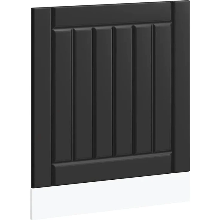 vidaXL Geschirrspülerblende Lucca Schwarz Holzwerkstoff 853898 – Bild 2