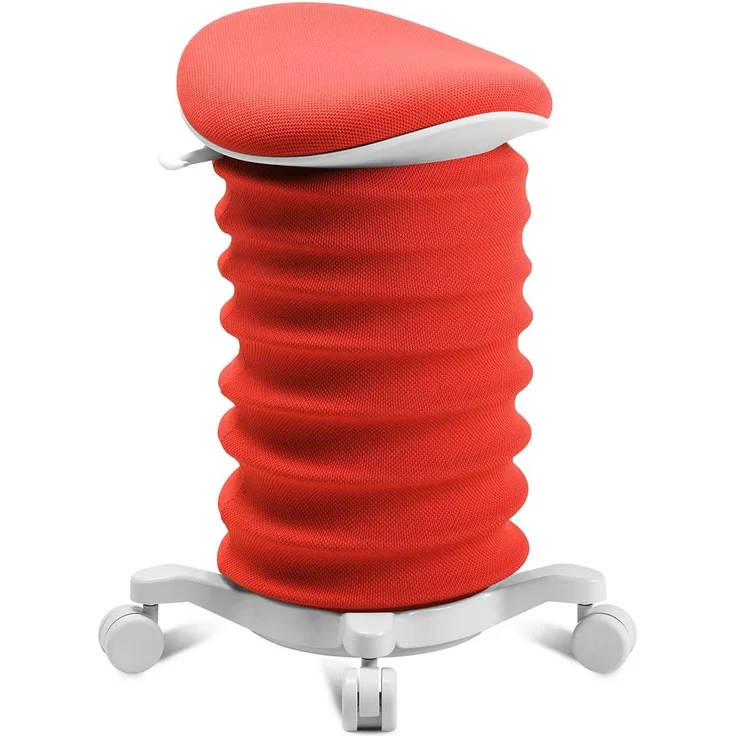 TOPSTAR Sitness 4D mit Rollen AGR-Zertifiziert Dynamischer Sitzhocker Papyrus - coralrot, ergonomischer Bürohocker - höhenverstellbar - stärkt den Rücken - entlastet die Bandscheiben – Bild 1