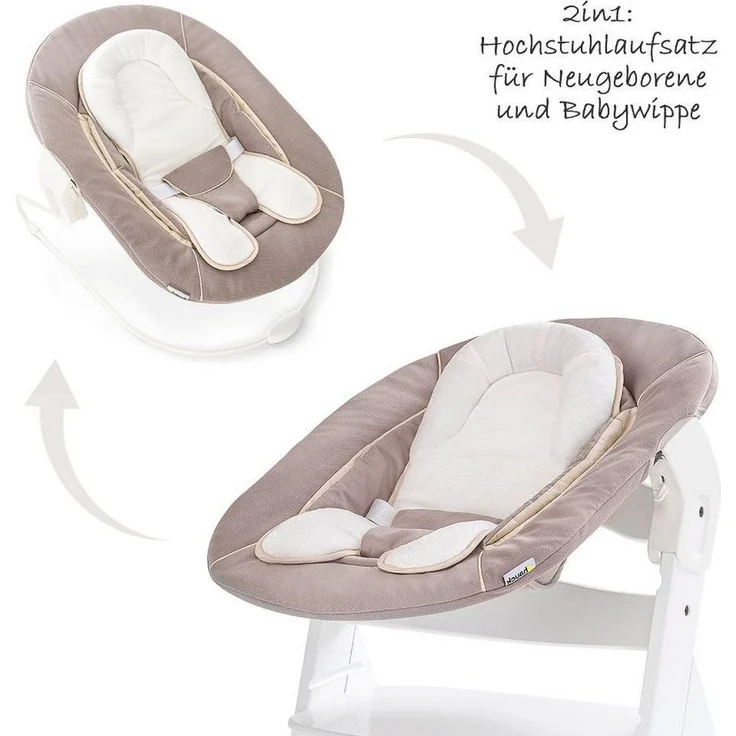 Hauck Neugeborenen Aufsatz / Alpha Bouncer 2in1 beige – Bild 1