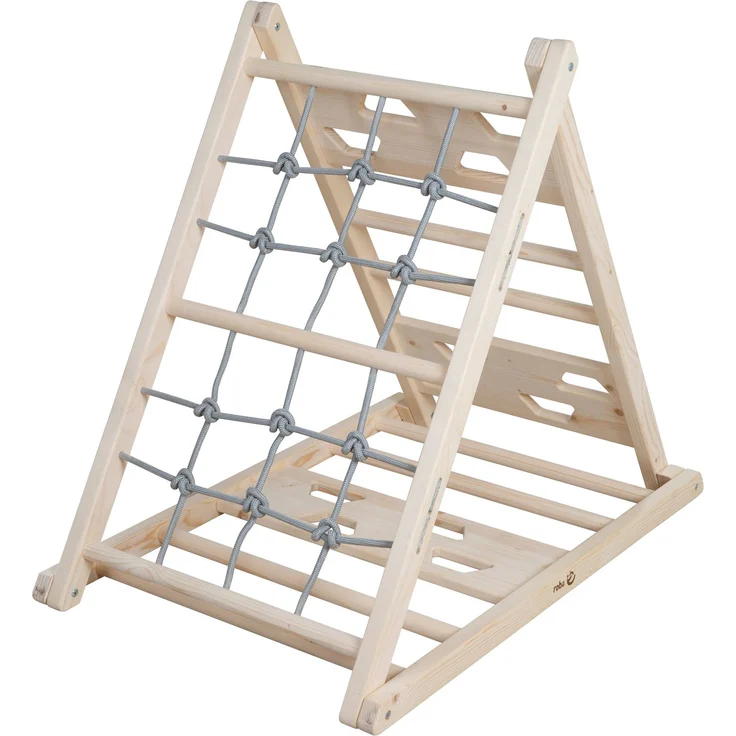 roba Kletterdreieck aus Holz - 3-Seiten-Funktion - Natur / Grau – Bild 5