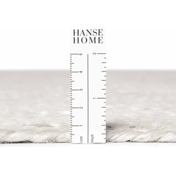 Hanse Home Juno Juteteppich - Natur Wohnzimmerteppich aus 100% Jute, Handgewebt - Robust & Pflegeleicht - Moderner, Boho Naturfaser Teppich für Wohnzimmer, Schlafzimmer - Reinweiß, 200x300cm – Bild 9